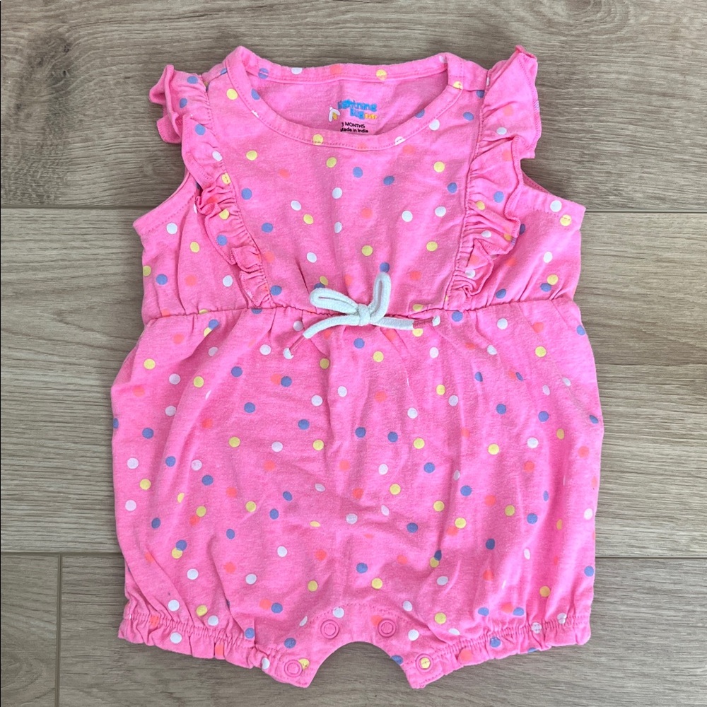 Pink Polka Dot Kids One Piece